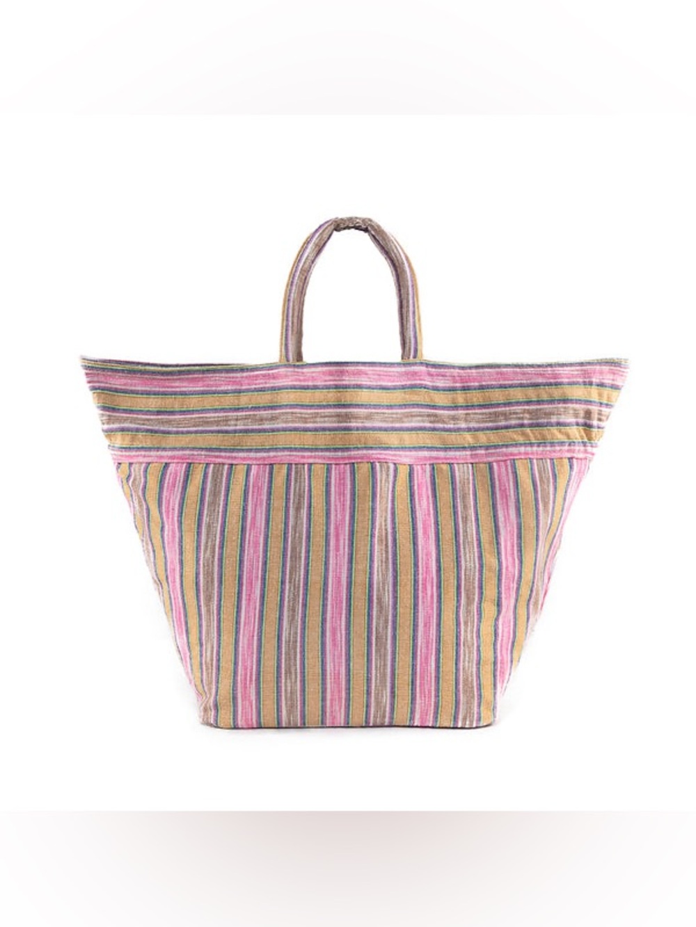 JADEtribe Stylish Samui Stripe Puka
organic Tassel Beach Bag
Sand/Pink
